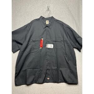Dickies Canvas Button Up Work Shirt Mens Plus 4X Outdoor Mechanic Workwear